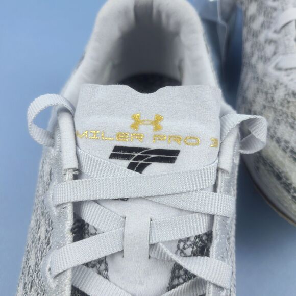 Under Armour Track Cleats Mens Size 7.5 HOVR Miler Pro 3 Grey Metallic Gold main image 8
